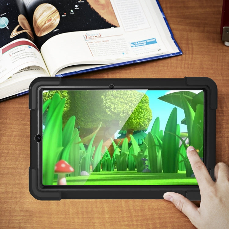 For Samsung Galaxy Tab S6 Lite P610 PC + Silicone Shockproof Combination Case with 360 Degree Rotating Holder & Handle & Pen Slot(Black) - Tab S6 Lite P610 / P615 by buy2fix | Online Shopping UK | buy2fix