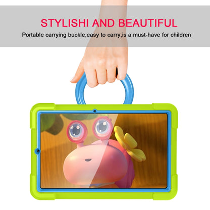 For Samsung Galaxy Tab S6 Lite P610 PC + Silicone Shockproof Combination Case with 360 Degree Rotating Holder & Handle & Pen Slot(Glass Green + Blue) - Tab S6 Lite P610 / P615 by buy2fix | Online Shopping UK | buy2fix