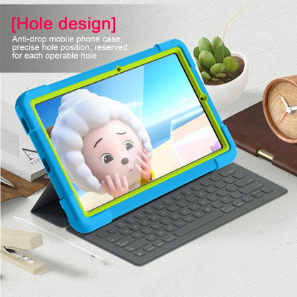 For Samsung Galaxy Tab S6 Lite P610 PC + Silicone Shockproof Combination Case with 360 Degree Rotating Holder & Handle & Pen Slot(Blue + Grass Green) - Tab S6 Lite P610 / P615 by buy2fix | Online Shopping UK | buy2fix