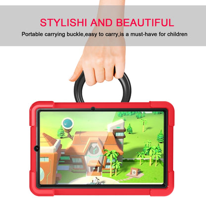 For Samsung Galaxy Tab S6 Lite P610 PC + Silicone Shockproof Combination Case with 360 Degree Rotating Holder & Handle & Pen Slot(Red + Black) - Tab S6 Lite P610 / P615 by buy2fix | Online Shopping UK | buy2fix