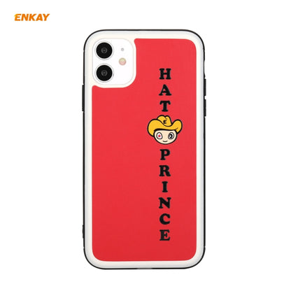 For iPhone 11 Hat-Prince ENKAY ENK-PC046 Cartoon Series PU Leather + PC Hard Slim Case Shockproof Cover(Red) - iPhone 11 Cases by ENKAY | Online Shopping UK | buy2fix