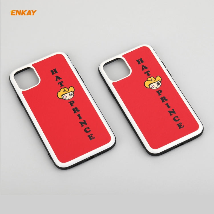 For iPhone 11 Hat-Prince ENKAY ENK-PC046 Cartoon Series PU Leather + PC Hard Slim Case Shockproof Cover(Red) - iPhone 11 Cases by ENKAY | Online Shopping UK | buy2fix