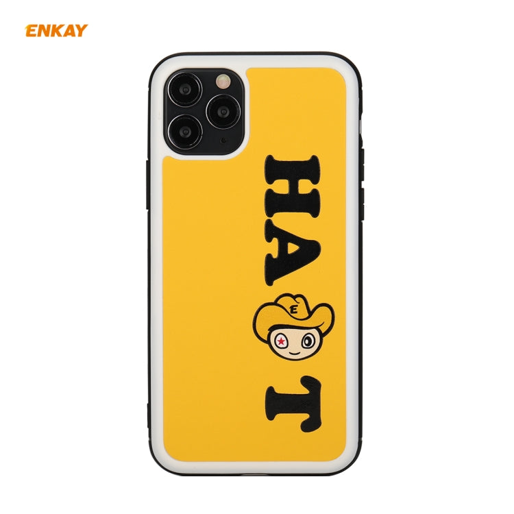 For iPhone 11 Pro Hat-Prince ENKAY ENK-PC047 Cartoon Series PU Leather + PC Hard Slim CaseShockproof Cover(Yellow) - iPhone 11 Pro Cases by ENKAY | Online Shopping UK | buy2fix