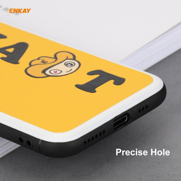 For iPhone 11 Pro Hat-Prince ENKAY ENK-PC047 Cartoon Series PU Leather + PC Hard Slim CaseShockproof Cover(Yellow) - iPhone 11 Pro Cases by ENKAY | Online Shopping UK | buy2fix