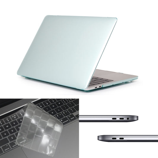 ENKAY Hat-Prince 3 in 1 For MacBook Pro 13 inch A2289 / A2251 (2020) Crystal Hard Shell Protective Case + US Version Ultra-thin TPU Keyboard Protector Cover + Anti-dust Plugs Set(Green) - MacBook Pro Cases by ENKAY | Online Shopping UK | buy2fix
