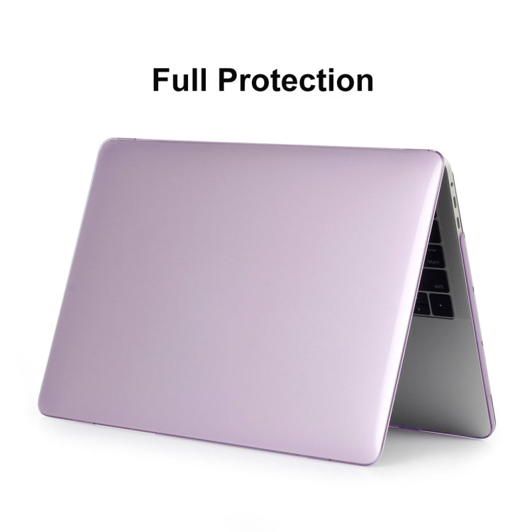ENKAY Hat-Prince 3 in 1 For MacBook Pro 13 inch A2289 / A2251 (2020) Crystal Hard Shell Protective Case + US Version Ultra-thin TPU Keyboard Protector Cover + Anti-dust Plugs Set(Purple) by ENKAY