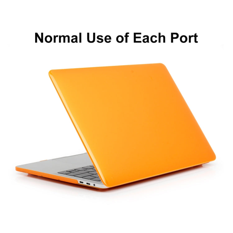 ENKAY Hat-Prince 3 in 1 For MacBook Pro 13 inch A2289 / A2251 (2020) Crystal Hard Shell Protective Case + Europe Version Ultra-thin TPU Keyboard Protector Cover + Anti-dust Plugs Set(Orange) - MacBook Pro Cases by ENKAY | Online Shopping UK | buy2fix