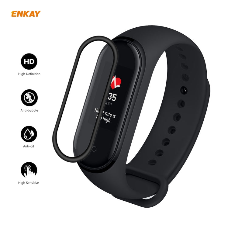 For Xiaomi Mi Band 4 2 PCS ENKAY Hat-Prince 3D Full Screen Soft PC Edge + PMMA HD Screen Protector Film - Screen Protector by ENKAY | Online Shopping UK | buy2fix