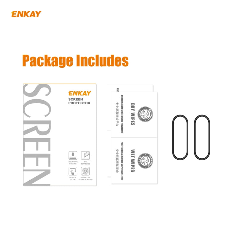 For Xiaomi Mi Band 4 2 PCS ENKAY Hat-Prince 3D Full Screen Soft PC Edge + PMMA HD Screen Protector Film - Screen Protector by ENKAY | Online Shopping UK | buy2fix