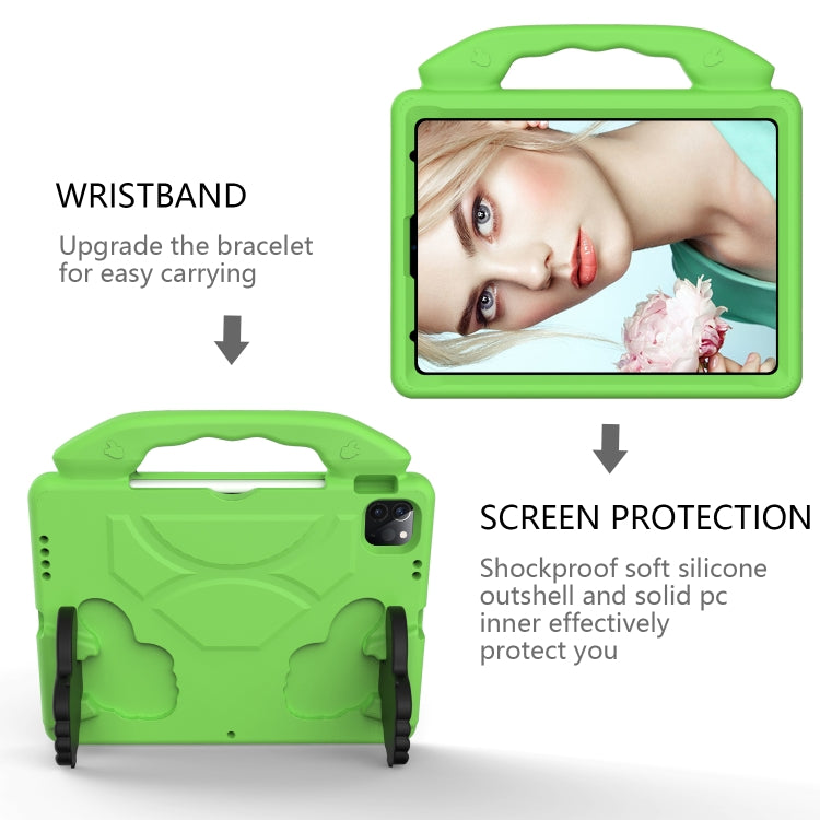 Children EVA Shockproof Tablet Case with Thumb Bracket For iPad Air 2022 / 2020 10.9(Green) - iPad Air (2022) / (2020) 10.9 Cases by buy2fix | Online Shopping UK | buy2fix