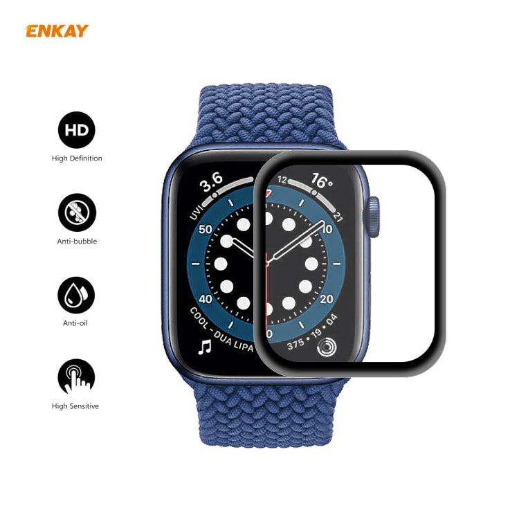 2 PCS For Apple Watch Series 6/5/4/SE 40mm ENKAY Hat-Prince 3D Full Screen PET Curved Hot Bending HD Screen Protector Film(Black) - Watch Cases by ENKAY | Online Shopping UK | buy2fix