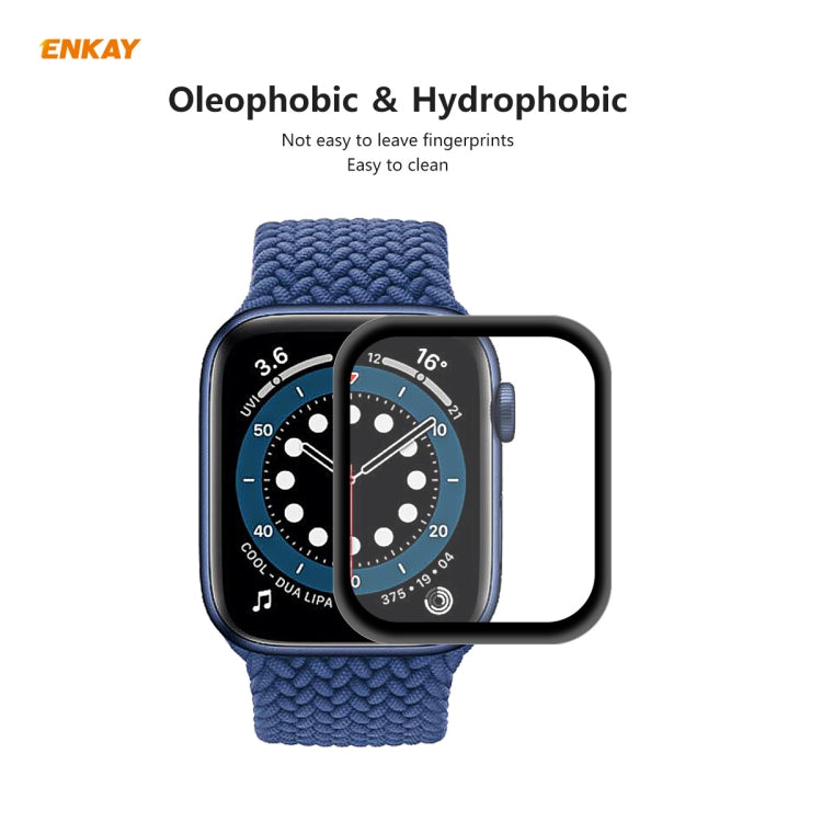 2 PCS For Apple Watch Series 6/5/4/SE 40mm ENKAY Hat-Prince 3D Full Screen PET Curved Hot Bending HD Screen Protector Film(Black) - Watch Cases by ENKAY | Online Shopping UK | buy2fix