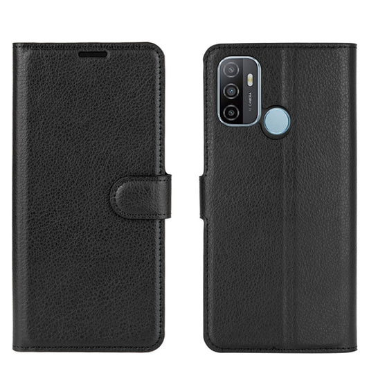 For OPPO A53 2020/OPPO A32 2020 Litchi Texture Horizontal Flip Protective Case with Holder & Card Slots & Wallet(Black) by buy2fix