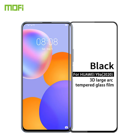 For Huawei Y9a 2020 MOFI 9H 3D Explosion-proof Curved Screen Tempered Glass Film(Black) - Huawei Tempered Glass by MOFI | Online Shopping UK | buy2fix