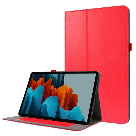For Samsung Galaxy Tab S8+ / Tab S8 Plus / Tab S7 FE / Tab S7+ T970/T976B 2-Folding Business Horizontal Flip PU Leather Case with Card Slots & Holder(Red) by buy2fix