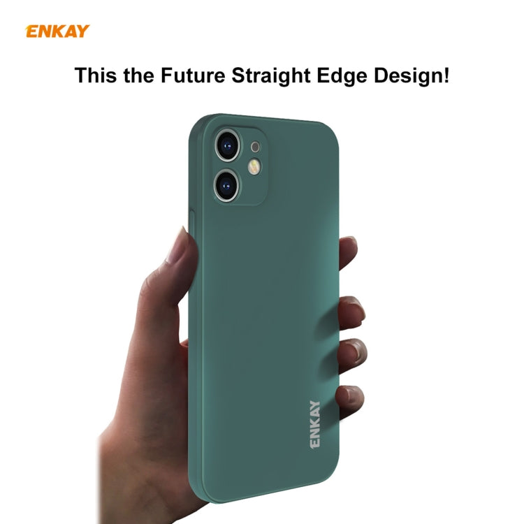 For iPhone 11 Pro Hat-Prince ENKAY ENK-PC064 Liquid Silicone Straight Edge Shockproof Protective Case(Beige) - iPhone 11 Pro Cases by ENKAY | Online Shopping UK | buy2fix