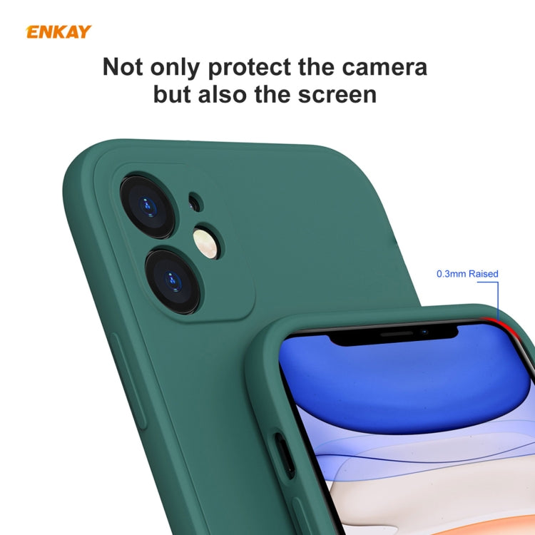 For iPhone 11 Pro Hat-Prince ENKAY ENK-PC064 Liquid Silicone Straight Edge Shockproof Protective Case(Beige) - iPhone 11 Pro Cases by ENKAY | Online Shopping UK | buy2fix
