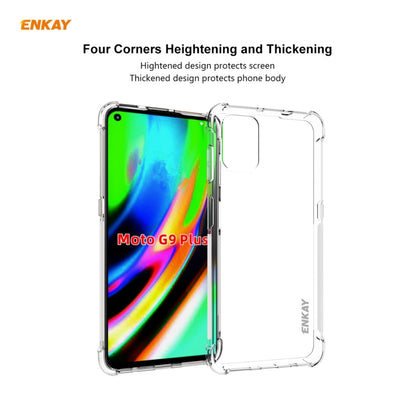For Motorola Moto G9 Plus Hat-Prince ENKAY Clear TPU Shockproof Case Soft Anti-slip Cover - Motorola Cases by ENKAY | Online Shopping UK | buy2fix