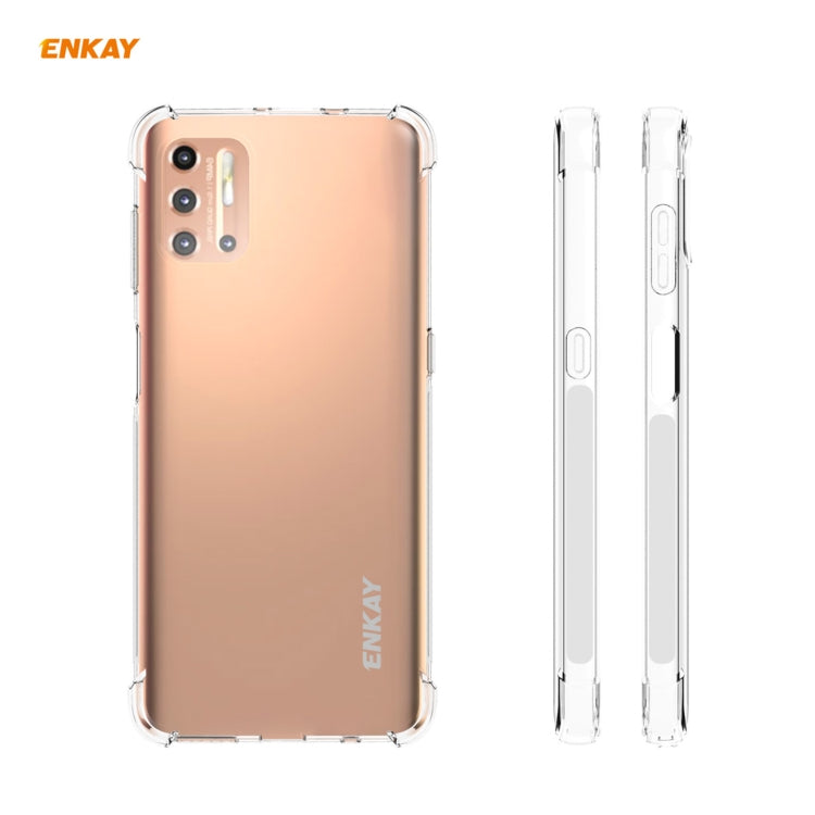 For Motorola Moto G9 Plus Hat-Prince ENKAY Clear TPU Shockproof Case Soft Anti-slip Cover - Motorola Cases by ENKAY | Online Shopping UK | buy2fix