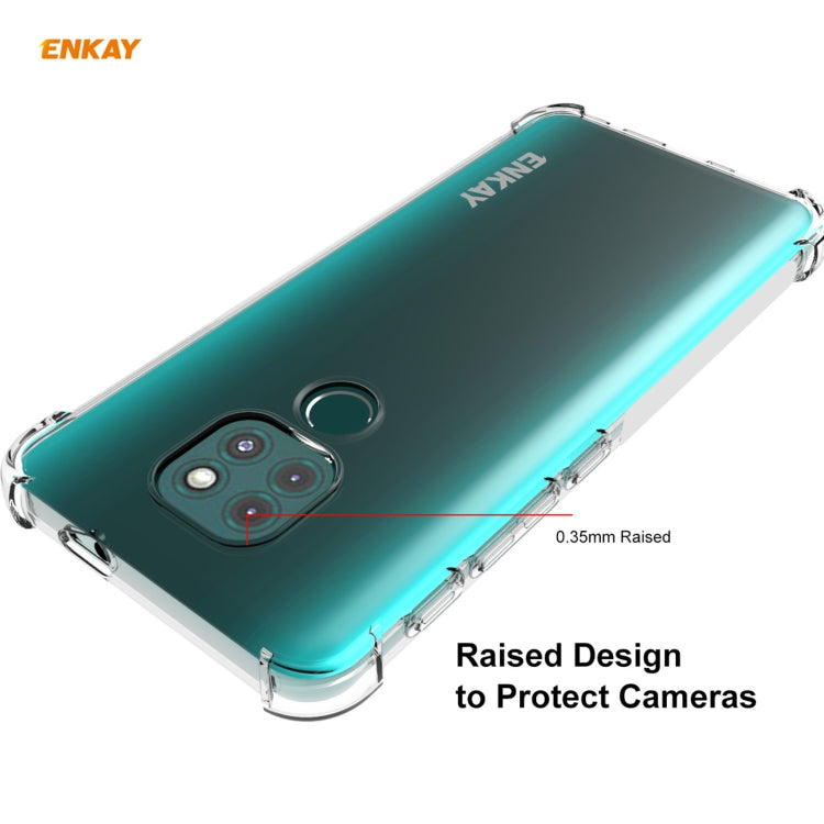 For Motorola Moto G9 / G9 Play Hat-Prince ENKAY Clear TPU Shockproof Case Soft Anti-slip Cover - Motorola Cases by ENKAY | Online Shopping UK | buy2fix