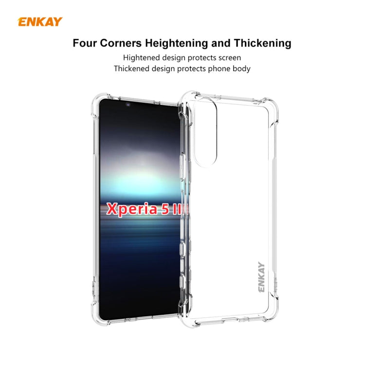 For Sony Xperia 5 II Hat-Prince ENKAY Clear TPU Shockproof Case Soft Anti-slip Cover - Sony Cases by ENKAY | Online Shopping UK | buy2fix