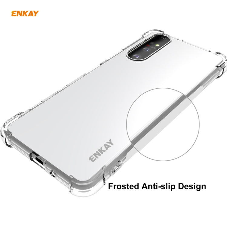 For Sony Xperia 5 II Hat-Prince ENKAY Clear TPU Shockproof Case Soft Anti-slip Cover - Sony Cases by ENKAY | Online Shopping UK | buy2fix