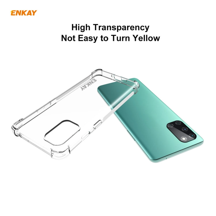 For OnePlus 8T Hat-Prince ENKAY Clear TPU Shockproof Case Soft Anti-slip Cover - OnePlus Cases by ENKAY | Online Shopping UK | buy2fix