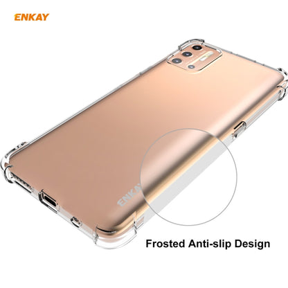 For Motorola Moto G9 Plus Hat-Prince ENKAY Clear TPU Shockproof Case Soft Anti-slip Cover + 0.26mm 9H 2.5D Tempered Glass Protector Film - Motorola Cases by ENKAY | Online Shopping UK | buy2fix