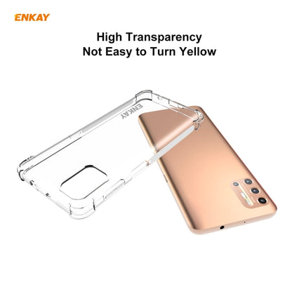 For Motorola Moto G9 Plus Hat-Prince ENKAY Clear TPU Shockproof Case Soft Anti-slip Cover + 0.26mm 9H 2.5D Tempered Glass Protector Film - Motorola Cases by ENKAY | Online Shopping UK | buy2fix