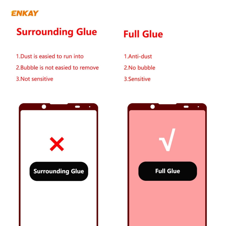 For Sony Xperia 5 II Hat-Prince ENKAY Clear TPU Shockproof Case Soft Anti-slip Cover + 0.26mm 9H 2.5D Full Glue Full Coverage Tempered Glass Protector Film - Sony Cases by ENKAY | Online Shopping UK | buy2fix