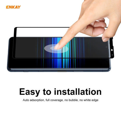 For Sony Xperia 5 II Hat-Prince ENKAY Clear TPU Shockproof Case Soft Anti-slip Cover + 0.26mm 9H 2.5D Full Glue Full Coverage Tempered Glass Protector Film - Sony Cases by ENKAY | Online Shopping UK | buy2fix