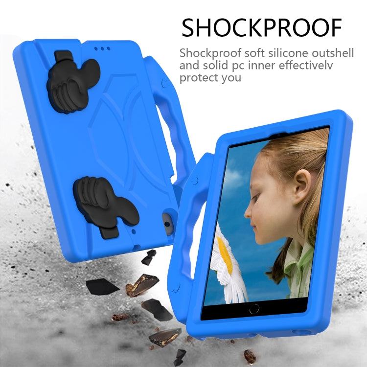 For iPad Mini 5/4/3/2/1 EVA Material Children Flat Anti Falling Cover Protective Shell With Thumb Bracket(Blue) - iPad Mini 4 & 3 & 2 & 1 Cases by buy2fix | Online Shopping UK | buy2fix