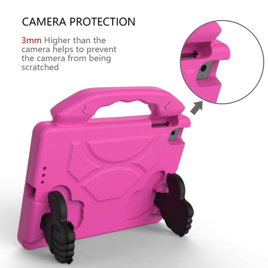 For iPad Mini 5/4/3/2/1 EVA Material Children Flat Anti Falling Cover Protective Shell With Thumb Bracket(RoseRed) - iPad Mini 4 & 3 & 2 & 1 Cases by buy2fix | Online Shopping UK | buy2fix