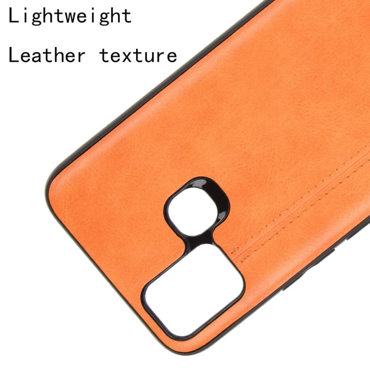 For Infinix Hot 10 Lite Shockproof Sewing Cow Pattern Skin PC + PU + TPU Case(Orange) - Infinix Cases by idewei | Online Shopping UK | buy2fix