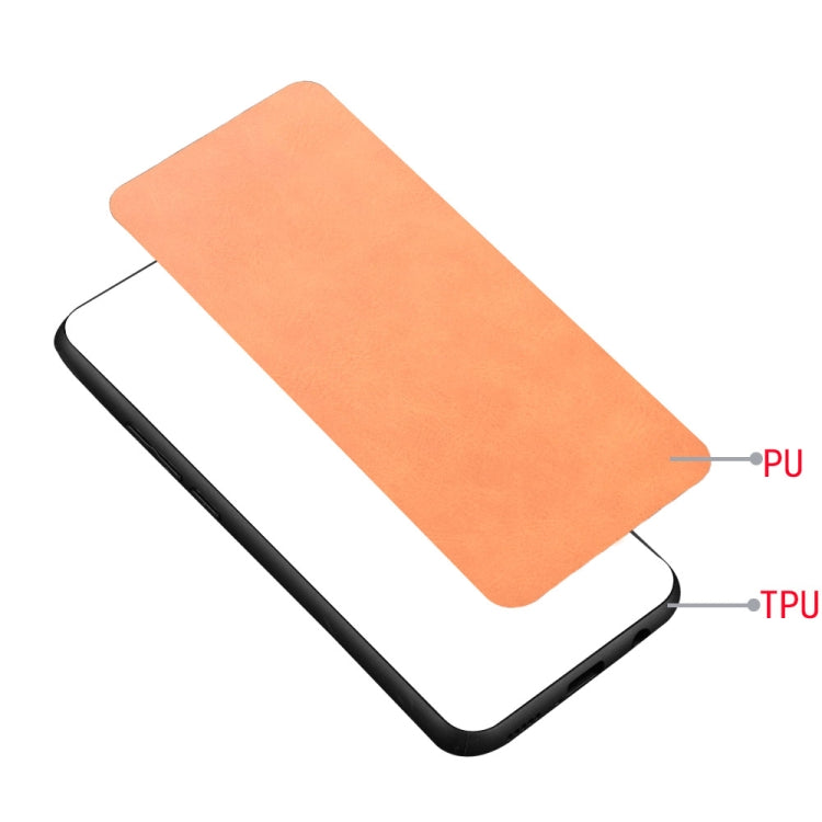 For Infinix Hot 10 Lite Shockproof Sewing Cow Pattern Skin PC + PU + TPU Case(Orange) - Infinix Cases by idewei | Online Shopping UK | buy2fix