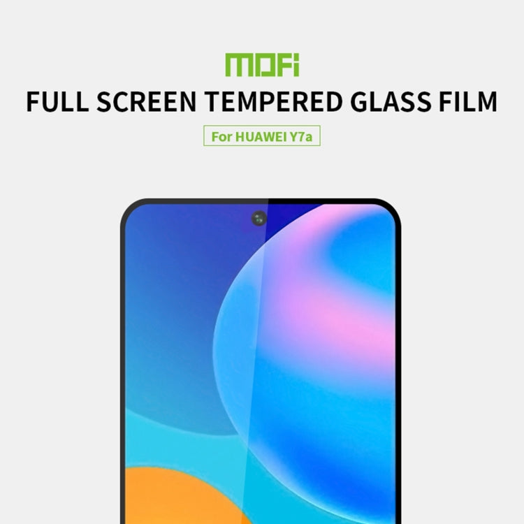 For Huawei Y7a 2020 MOFI 9H 2.5D Full Screen Tempered Glass Film(Black) - Huawei Tempered Glass by MOFI | Online Shopping UK | buy2fix