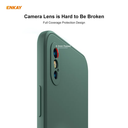 For iPhone X / XS ENKAY ENK-PC071 Hat-Prince Liquid Silicone Straight Edge Shockproof Protective Case(White) - More iPhone Cases by ENKAY | Online Shopping UK | buy2fix