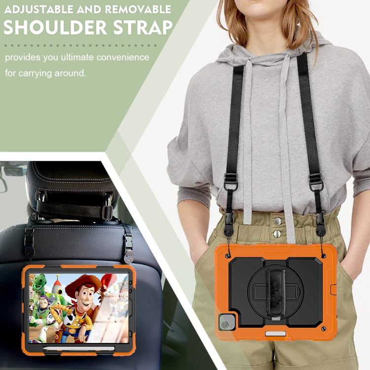For iPad Air 2022 / 2020 10.9 Shockproof Black Silica Gel + Colorful PC Protective Case(Orange) - iPad Air (2022) / (2020) 10.9 Cases by buy2fix | Online Shopping UK | buy2fix