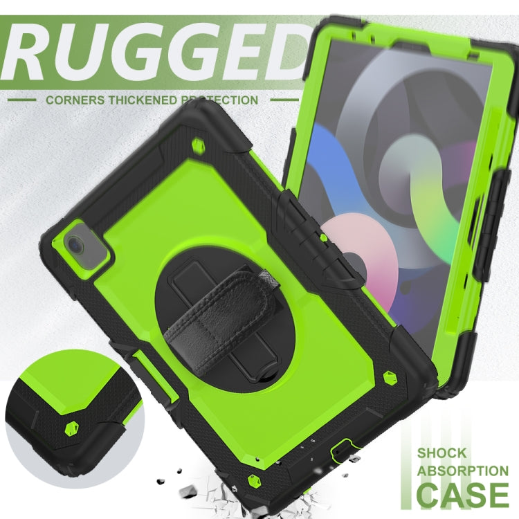 For iPad Air 2022 / 2020 10.9 Shockproof Black Silica Gel + Colorful PC Protective Case(Black+Green) - iPad Air (2022) / (2020) 10.9 Cases by buy2fix | Online Shopping UK | buy2fix