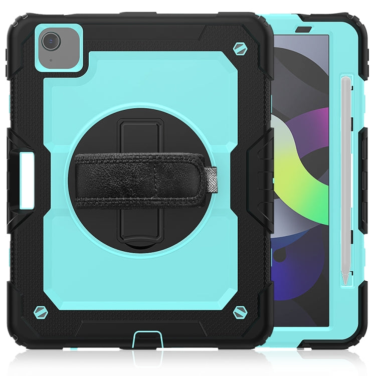 For iPad Air 2022 / 2020 10.9 Shockproof Black Silica Gel + Colorful PC Protective Case(Black+Light Blue)(Black+Light Blue) - iPad Air (2022) / (2020) 10.9 Cases by buy2fix | Online Shopping UK | buy2fix