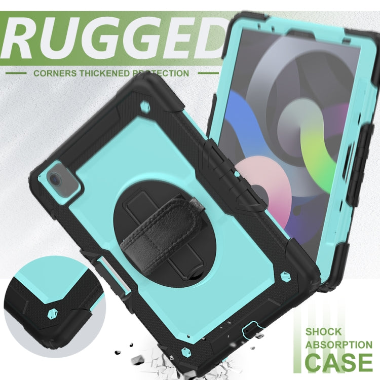 For iPad Air 2022 / 2020 10.9 Shockproof Black Silica Gel + Colorful PC Protective Case(Black+Light Blue)(Black+Light Blue) - iPad Air (2022) / (2020) 10.9 Cases by buy2fix | Online Shopping UK | buy2fix