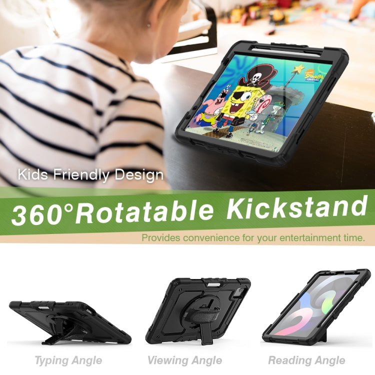 For iPad Air 2022 / 2020 10.9 Shockproof Black Silica Gel + Colorful PC Protective Case(Black) - iPad Air (2022) / (2020) 10.9 Cases by buy2fix | Online Shopping UK | buy2fix