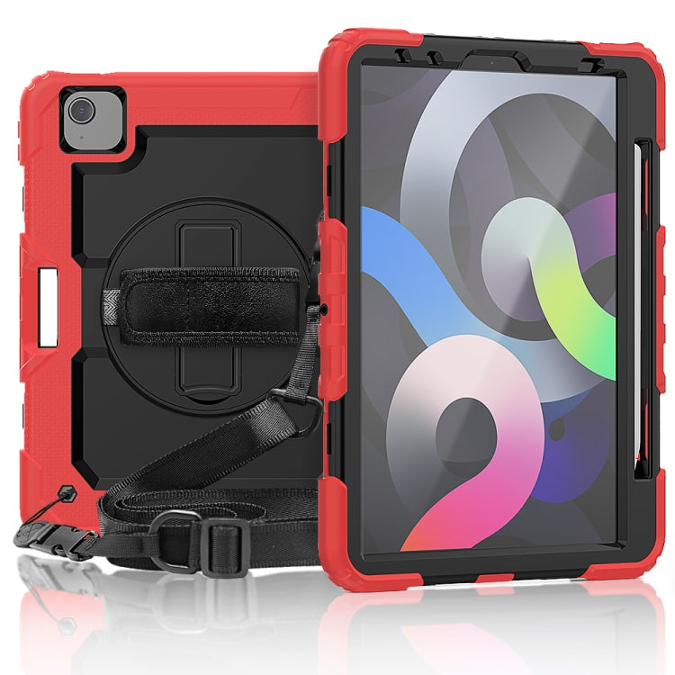 For iPad Air 2022 / 2020 10.9 Shockproof Black Silica Gel + Colorful PC Protective Case(Red) - iPad Air (2022) / (2020) 10.9 Cases by buy2fix | Online Shopping UK | buy2fix