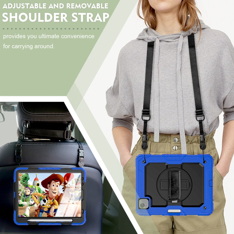 For iPad Air 2022 / 2020 10.9 Shockproof Black Silica Gel + Colorful PC Protective Case(Blue) - iPad Air (2022) / (2020) 10.9 Cases by buy2fix | Online Shopping UK | buy2fix