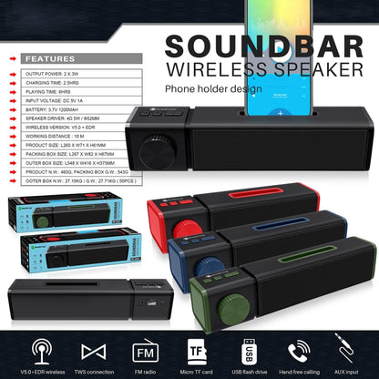 New Rixing NR4023 TWS Wireless Stereo Bluetooth Speaker, Support TF Card & MP3 & FM & Hands-free Call & 3.5mm AUX(Blue) - Desktop Speaker by NewRixing | Online Shopping UK | buy2fix
