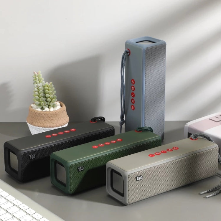 T&G TG271 TWS Subwoofer Bluetooth Speaker With Braided Rope, Support USB/AUX/TF Card/FM(Black) - Desktop Speaker by T&G | Online Shopping UK | buy2fix