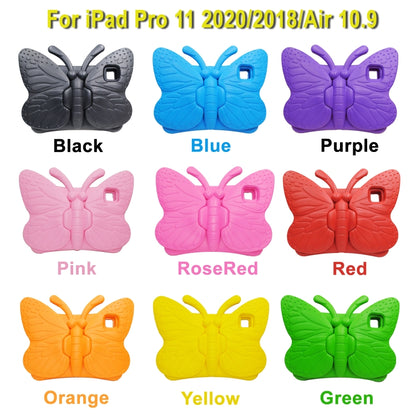 For iPad Pro 11 (2020 / 2018) Butterfly Bracket Style EVA Children Shockproof Protective Tablet Case(Orange) - iPad Pro 11 (2020) Cases by buy2fix | Online Shopping UK | buy2fix