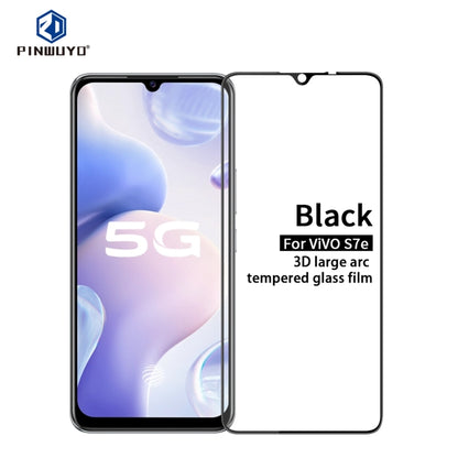 For vivo S7e 5G PINWUYO 9H 3D Curved Full Screen Explosion-proof Tempered Glass Film(Black) -  by PINWUYO | Online Shopping UK | buy2fix