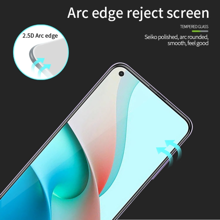 For Xiaomi Redmi Note9 5G PINWUYO 9H 2.5D Full Screen Tempered Glass Film(Black) -  by PINWUYO | Online Shopping UK | buy2fix