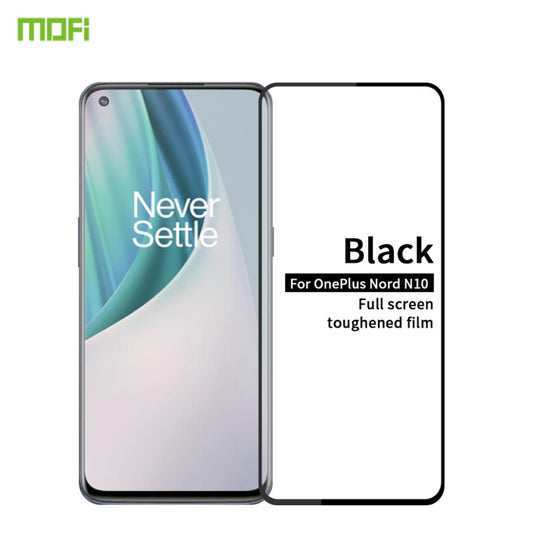 For OnePlus Nord N10 MOFI 9H 2.5D Full Screen Tempered Glass Film(Black) - OnePlus Tempered Glass by MOFI | Online Shopping UK | buy2fix